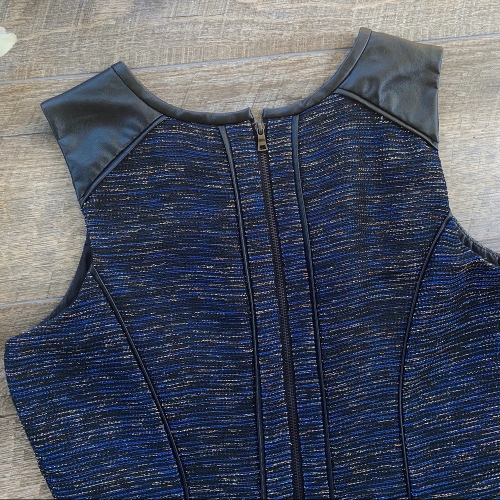 Cynthia Steffe Blue & Black Metallic Dress - Picture 8 of 10